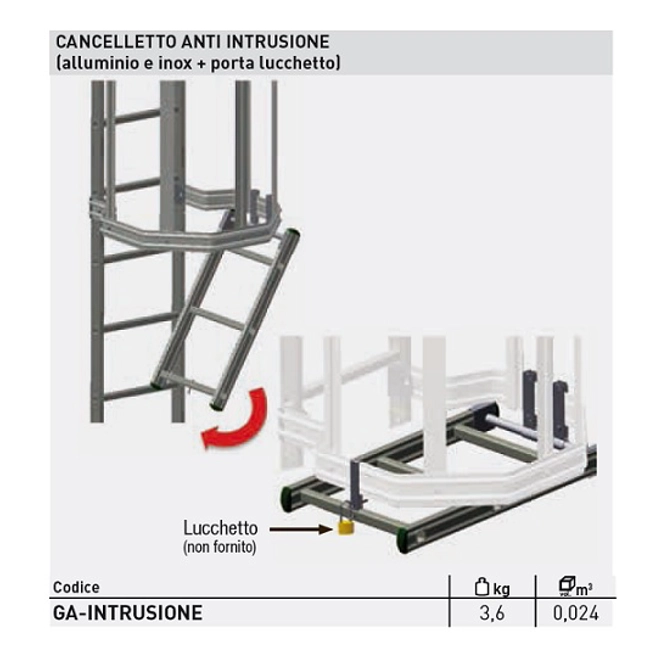 Vendita online Cancelletto anti intrusione per scala Security System